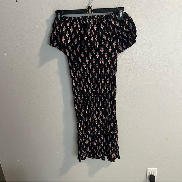 Flynn Skye Strapless Fiona Midi Dress Dark Tulips Size Small - Picture 11 of 14